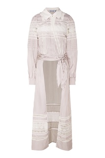 Асимметричный топ с кружевной тесьмой Self Portrait