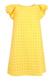 Желтое платье с ажурной отделкой Polo Ralph Lauren Kids