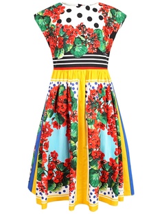 Платье с разноцветным принтом Dolce&Gabbana Children