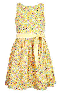 Желтое платье с цветочным принтом Polo Ralph Lauren Kids
