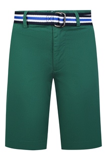 Зеленые шорты с ремнем Polo Ralph Lauren Kids