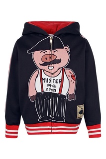 Худи с контрастным рисунком Dolce&Gabbana Children