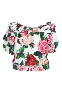 Блузка с цветочным принтом Dolce&Gabbana Children