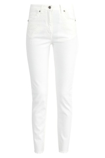 Белые джинсы с бахромой Etro