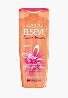 Шампунь LOreal Paris LOreal Преображение "Elseve, Длина Мечты", для длинных поврежденных волос, с кератином, 400 мл