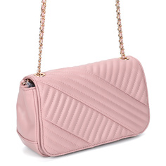 Сумки Розовая сумка через плечо с декоративной прошивкой Respect