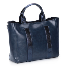 Сумки Вместительная сумка синего цвета с металлическим отливом Respect