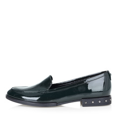 Лоферы Зеленые лоферы на декорированном каблуке Respect