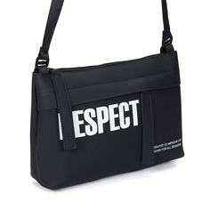 Черная спортивная сумка через плечо Respect