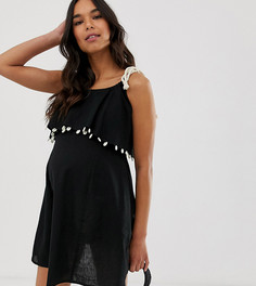 Двухслойный сарафан мини с искусственными ракушками ASOS DESIGN Maternity - Черный