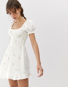 Платье мини с вышивкой Cleobella Belinda - Белый