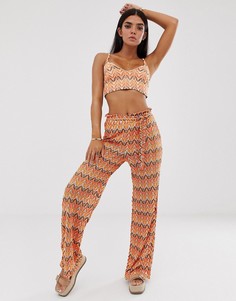 Брюки с шевронным принтом Missguided - Мульти