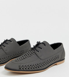 Серые туфли на шнуровке из искусственной кожи для широкой стопы ASOS DESIGN - Серый