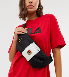 Монохромная сумка-кошелек на пояс с полосой и логотипом Fila Tarin - Черный