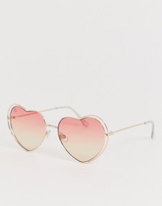 Солнцезащитные очки со стеклами в форме сердец Jeepers Peepers - Золотой