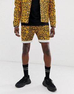 Джинсовые шорты с леопардовым принтом Urban Threads - Коричневый