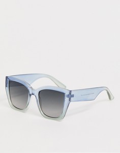 Большие солнцезащитные очки в квадратной оправе в стиле 70-х ASOS DESIGN - Синий