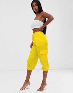 Атласные кюлоты с карманами ASOS DESIGN - Желтый