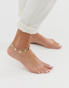 Золотистый браслет на ногу Miss Selfridge - Золотой