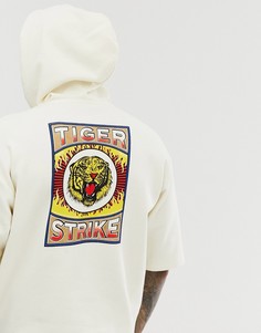 Oversize-худи с короткими рукавами ASOS DESIGN - Бежевый