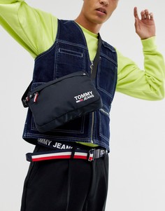 Черная сумка через плечо с фирменной полосатой отделкой Tommy Jeans - Черный
