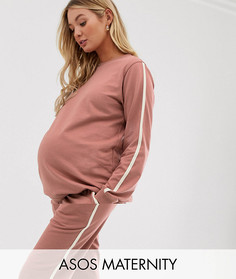 Спортивный костюм со свитшотом и джоггерами ASOS DESIGN Maternity - Розовый