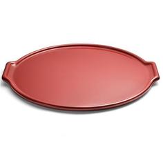 Посуда для запекания Emile Henry, Блюдо для пиццы d 35,5см / 33,5см, с ручками, керамика, Gastron, вишневый