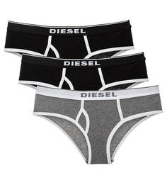 Комплект трусов Комплект из трех хлопковых трусов-шорт Diesel