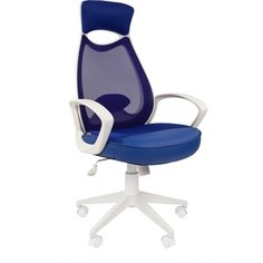 Офисное кресло Chairman 840 белый пластик TW10/TW-05 синий