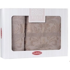 Набор полотенец 2 штуки Hobby home collection 50x90/70x140 Marmaris пудра (1501001501)