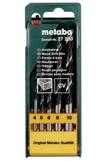 Набор сверл Metabo по дереву CV 4-10mm 5шт 627200000