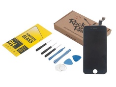 Инструмент для самостоятельного ремонта телефона RocknParts Дисплей для iPhone 6 Black +защитное стекло+набор инструментов+пошаговая инструкция 646342
