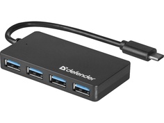 Хаб USB Defender Quadro Transfer USB 3.1 Type-C - USB 3.0 4-ports 83208