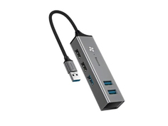 Хаб USB Baseus Cube USB - 3xUSB 3.0/2xUSB2.0 HUB Adapter Dark Gray CAHUB-C0G