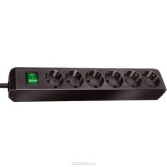 Сетевой фильтр Brennenstuhl Eco-Line 6 Sockets 1.5m Black 1159500015 / 1159500075