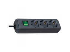 Удлинитель Brennenstuhl Eco-Line 3 Sockets 1.5m Black 1152300015 / 1152300075