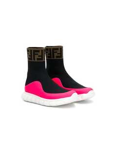 Fendi Kids slip-on sock-style sneakers