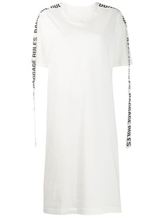 Yohji Yamamoto платье-футболка с кантом
