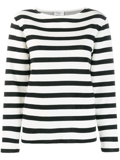 Saint Laurent вязаный джемпер в полоску