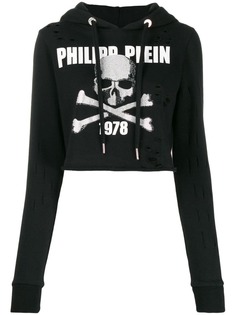 Philipp Plein худи с эффектом потертости