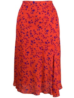 McQ Alexander McQueen юбка миди с цветочным принтом