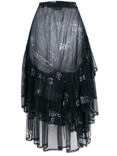 Barbara Bologna прозрачная юбка с принтом