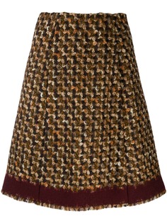 Prada Pre-Owned юбка А-силуэта 2000-х годов в ломаную клетку