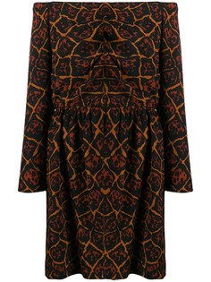 Yves Saint Laurent Pre-Owned платье с принтом и открытыми плечами