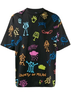 Marcelo Burlon County Of Milan футболка с принтом Sketch