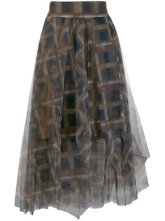 Brunello Cucinelli юбка с завышенной талией и принтом