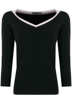 D.Exterior пуловер с V-образным вырезом