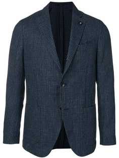 Lardini блейзер строгого кроя в клетку