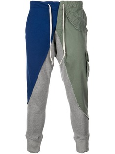 Greg Lauren брюки с контрастными вставками