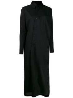 Yohji Yamamoto длинная рубашка с вырезом